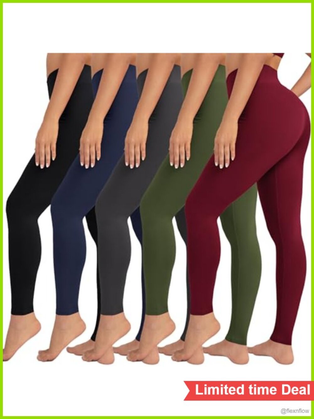 High Waisted Buttery Soft Leggings Tummy Control 5 Pack Yoga Pants Women